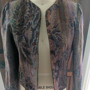 Vintage Tapestry Crop Jacket